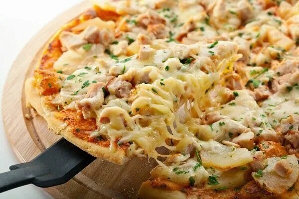 Пицца с курицей и сыром фото بيتزا الدجاج والجبن بدقيق الشوفان Delicious pizza recipes, Roast chicken recipes