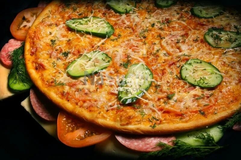 Пицца с огурцами рецепт с фото Пицца "Арома" от NaSushi Челябинск Единая Служба Заказов Leverans.ru