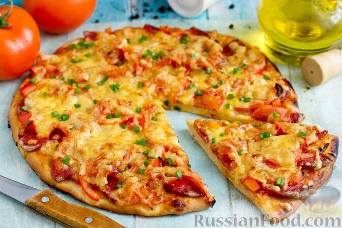 Пицца с помидорами рецепт с фото Пицца, С фото, Дрожжевое тесто, Тесто для пиццы, Ужин, Блюда из помидоров, рецеп