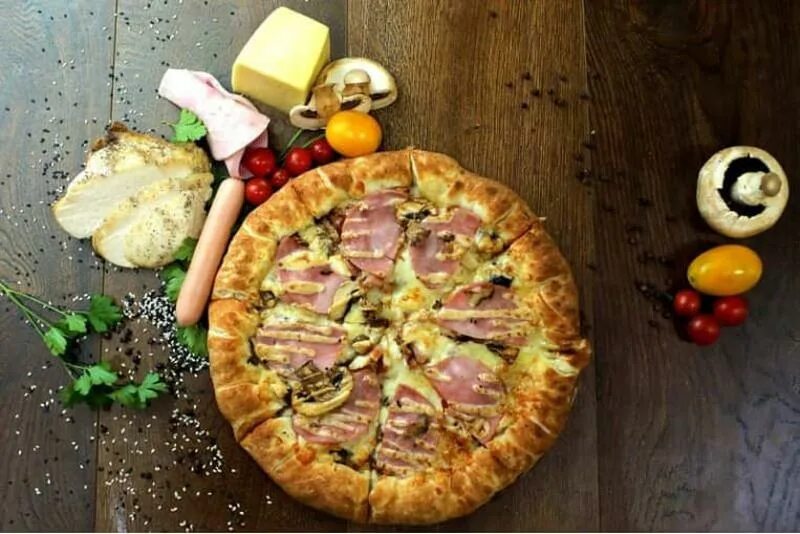 Пицца с сырными бортиками рецепт с фото Разгуляй с бортиком хот-дог от Рио Пицца Брянск Единая Служба Заказов Leverans.r