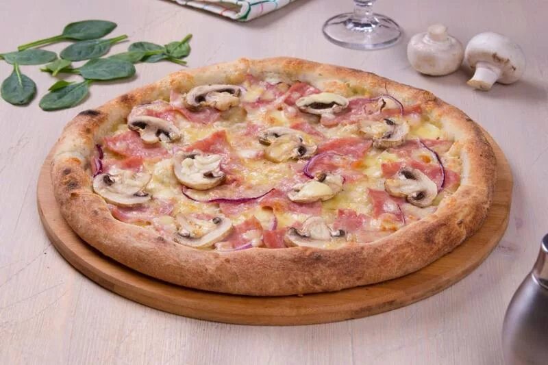 Пицца с ветчиной рецепт с фото Грибы и ветчина от Roxx Pizza Уфа Единая Служба Заказов Leverans.ru