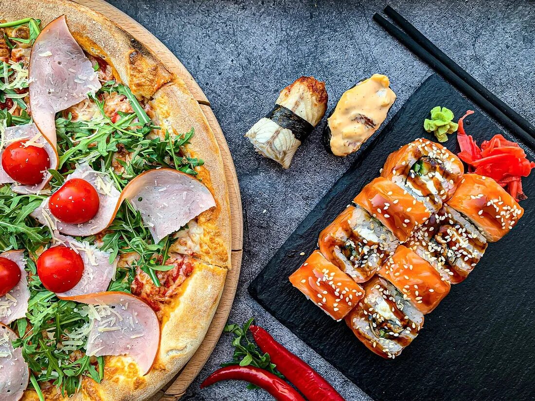 Пицца суши быковская ул 17 фото Sushi & Pizza - заказать доставку от 30 минут в Мытищах