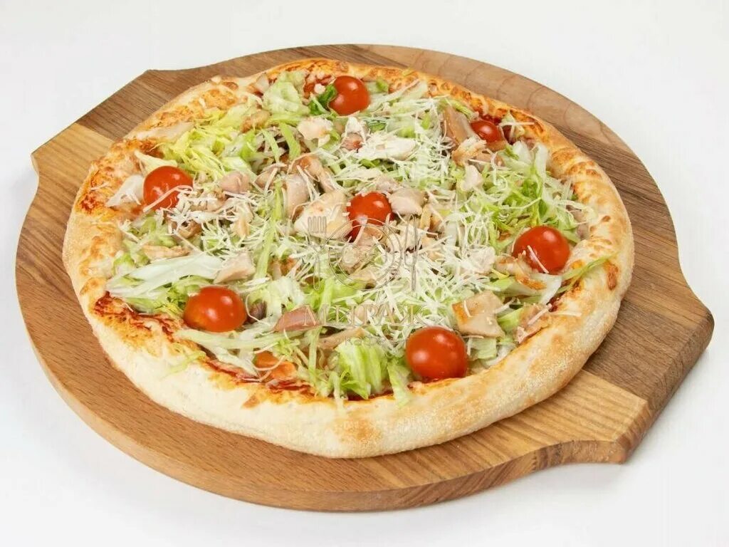 Пицца цезарь с курицей фото Высота 609, cafe, posyolok gorodskogo tipa Sheregesh, Vesennyaya ulitsa, 50/1 - 