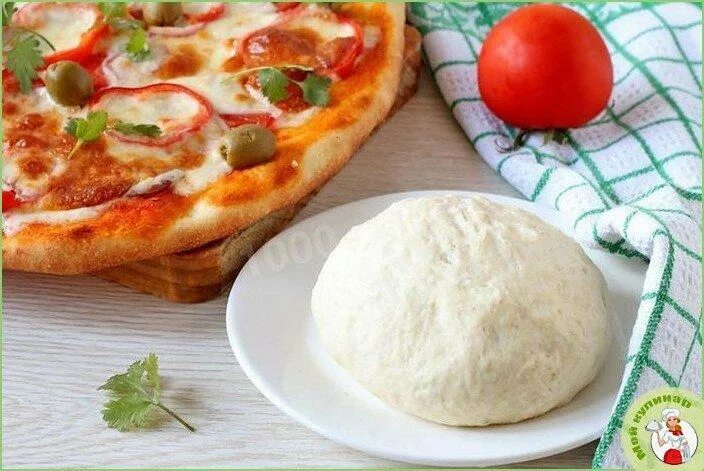 Пицца тесто дрожжевое фото Тесто для пиццы с сухими дрожжами