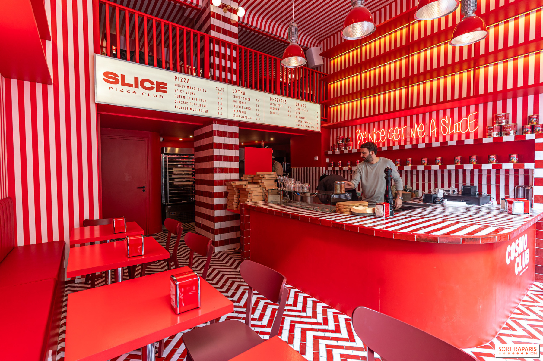Пиццерия клуб библиотека октябрьская ул 69 фото Slice Pizza Club, the pizzeria with XXL shares in Paris - Sortiraparis.com