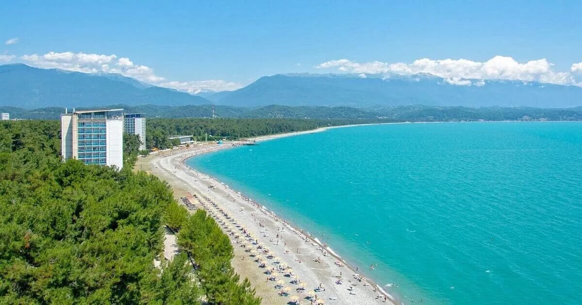 Пицунда фото города и пляжа Экскурсия в Абхазию из Анапы