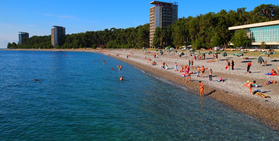 Пицунда центральный пляж фото Пицунда пляжи фото