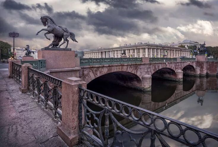 Питер аничков мост фото Неповторимые мосты Санкт-Петербурга (21 фото)
