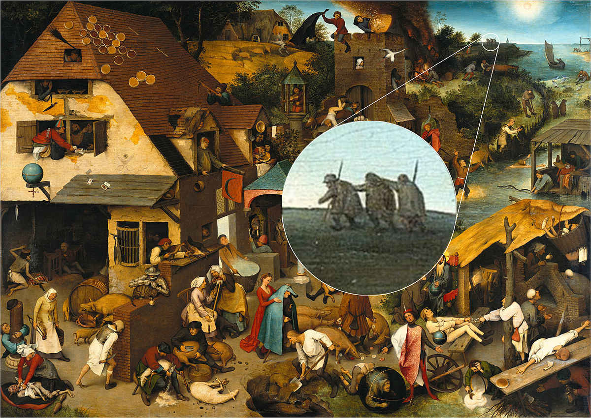 Питер брейгель фото File:Pieter Bruegel the Elder - Netherlandish Proverbs - detail of blind men.jpg