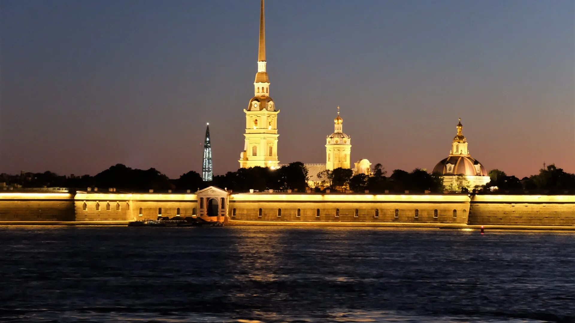 Питер фото петропавловской крепости Обои ориентир, вечер, вышка, ночь, город Full HD, HDTV, 1080p 16:9 бесплатно, за