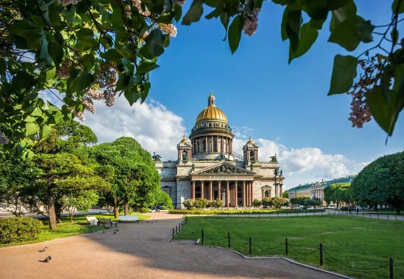 Питер летом фото красивые St. Isaac`s Cathedral Under the Blue Sky Stock Image - Image of cloud, landmark: