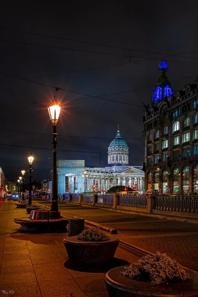 Питер ночью фото St. Petersburg night: Griboedov Canal at Singer's house wi. Flickr