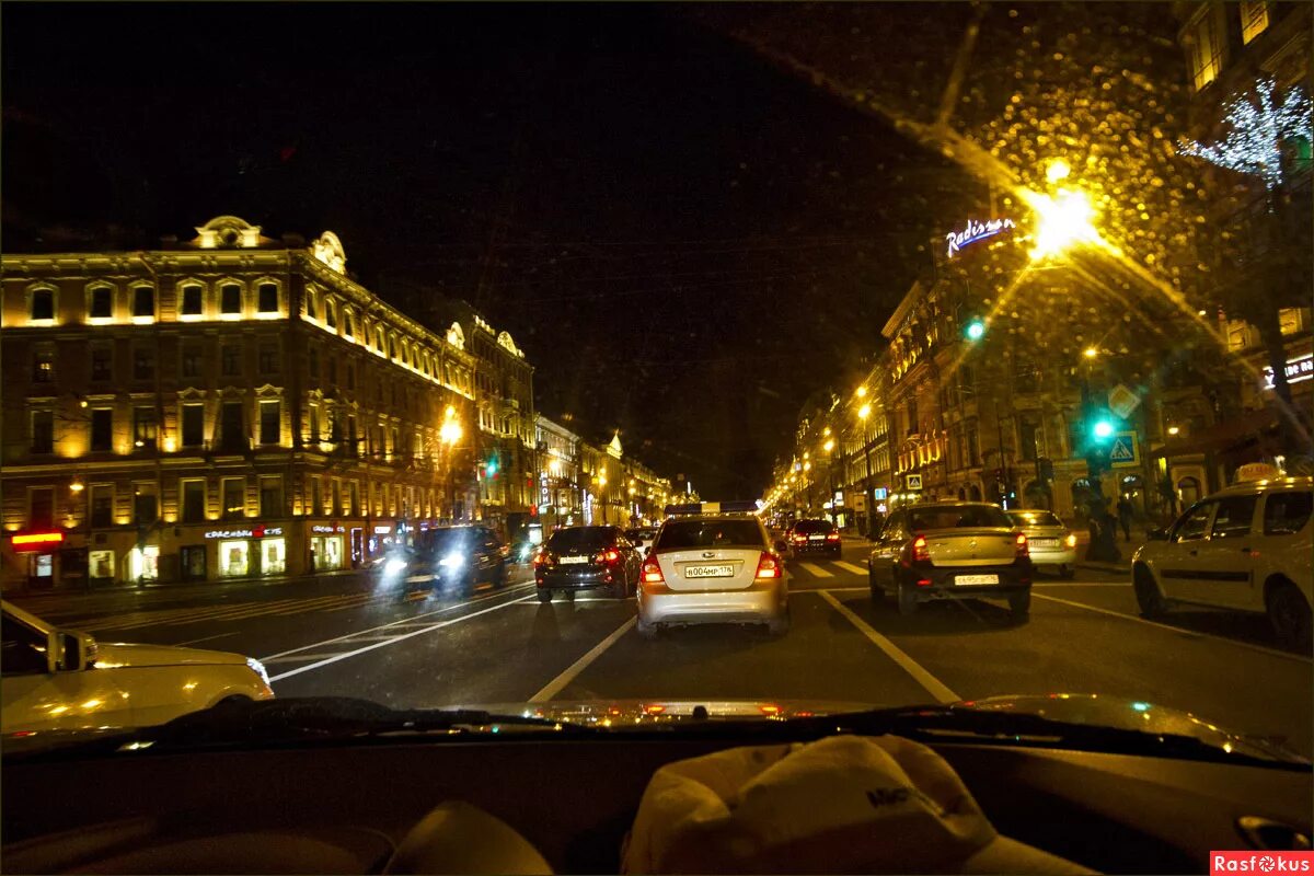 Питер ночью фото с телефона Фото: Невский проспект ночью. Фотограф Алексей Павельчак. Город. Фотосайт Расфок