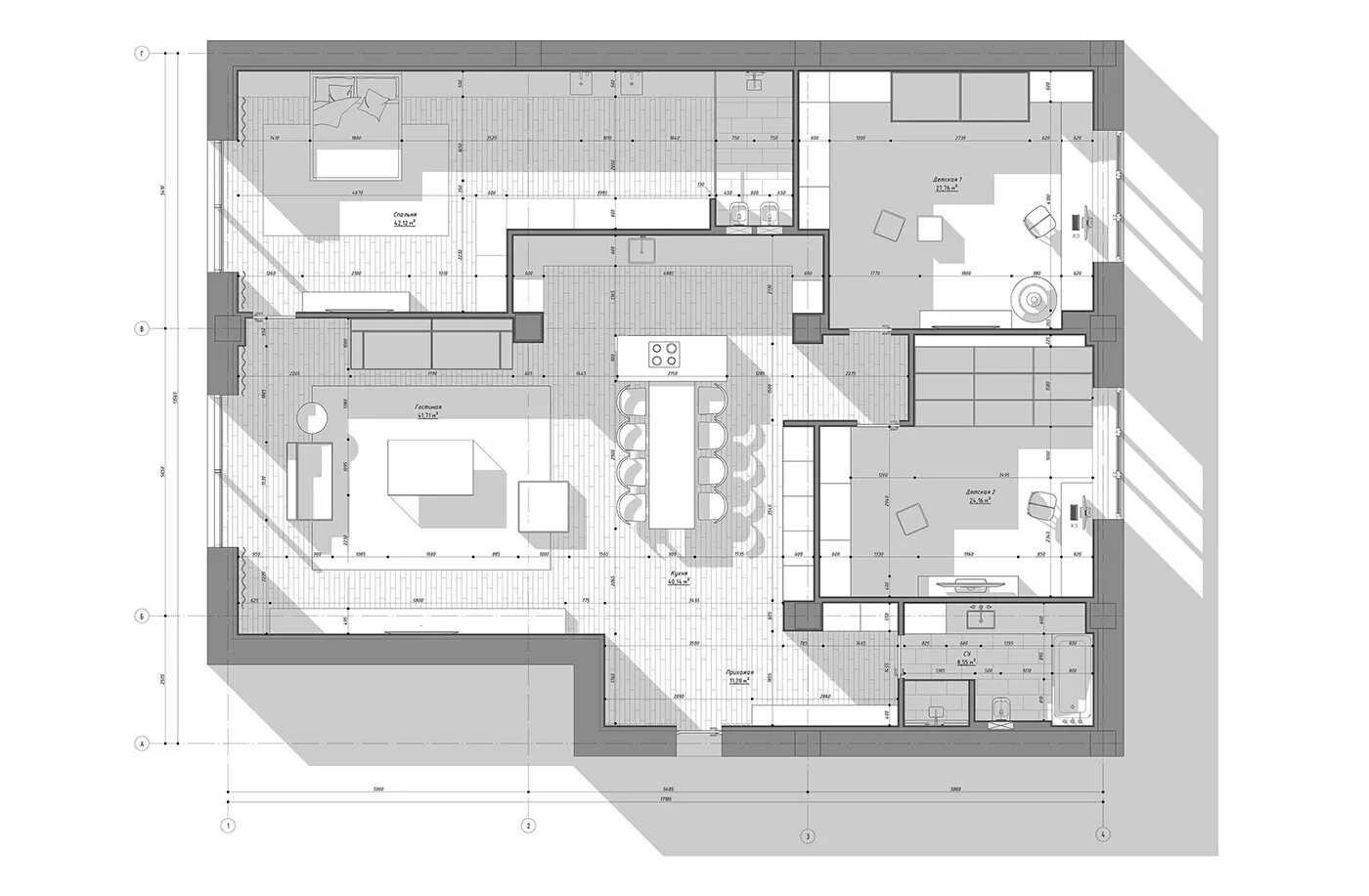 План дизайн проекта интерьера "R-APARTMENT" (4) Images :: Behance