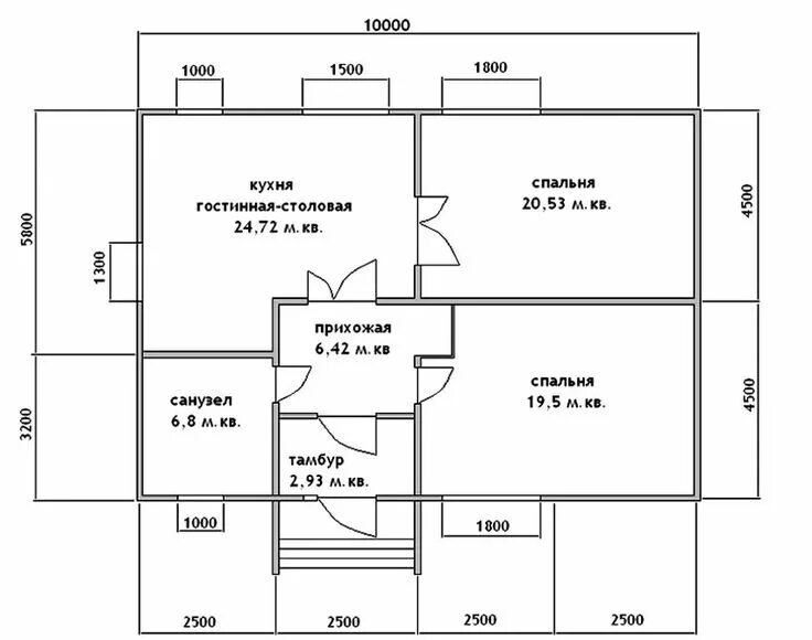 План дома чертеж 8 10 Как составить чертежи домов: готовые проекты с размерами 50 эскизов Чертежи дома