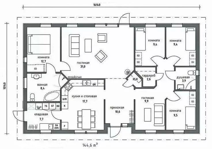 План дома чертеж 8 10 Plan doma фото - DelaDom.ru