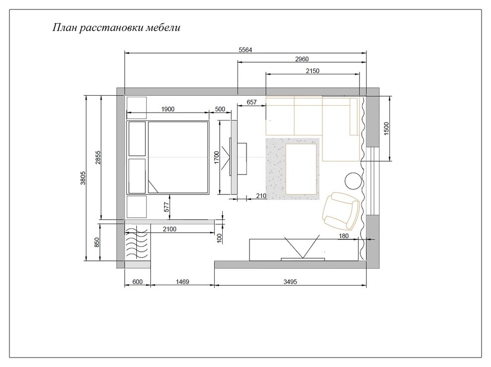 План интерьера комнаты Зеркало декоративное MASINLOC Eglo 425021, купить в Екатеринбурге Зеркало декора