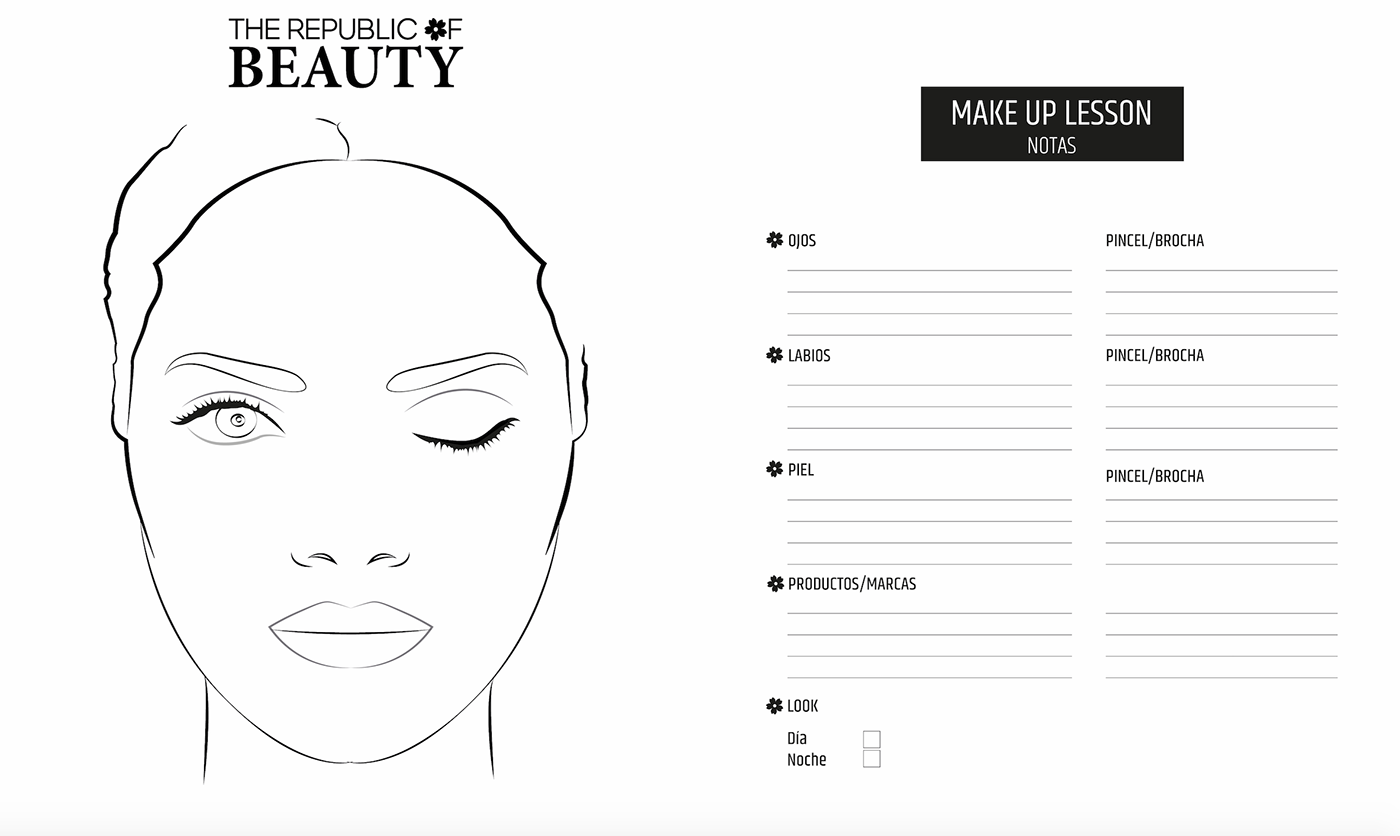 План макияжа Face Chart on Behance