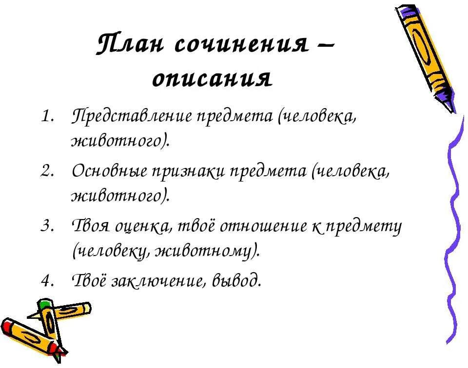 План сочинения описания интерьера 6 класс Подготовка к сочинению описанию 5 класс: найдено 79 изображений