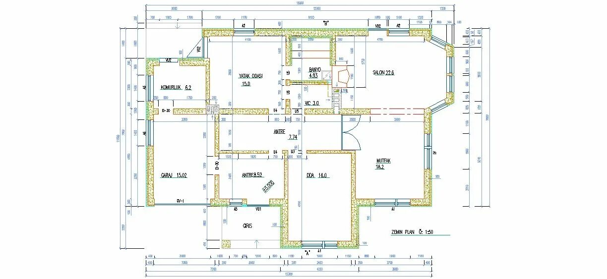 План такое фото Dwg Adı : 2+1 tek katlı villa planı İndirme Linki : http://www.dwgindir.com/puan