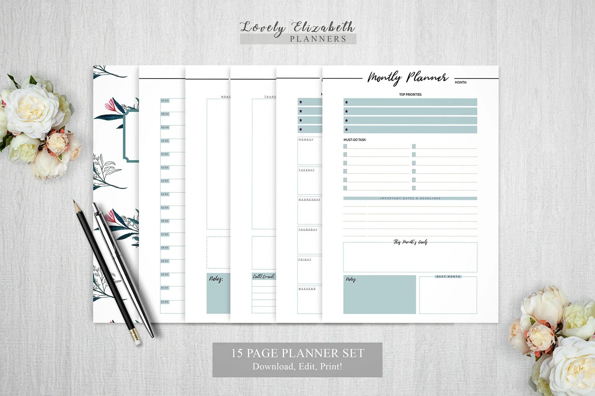 Планер дизайн интерьера Tealrific Planner :: Behance