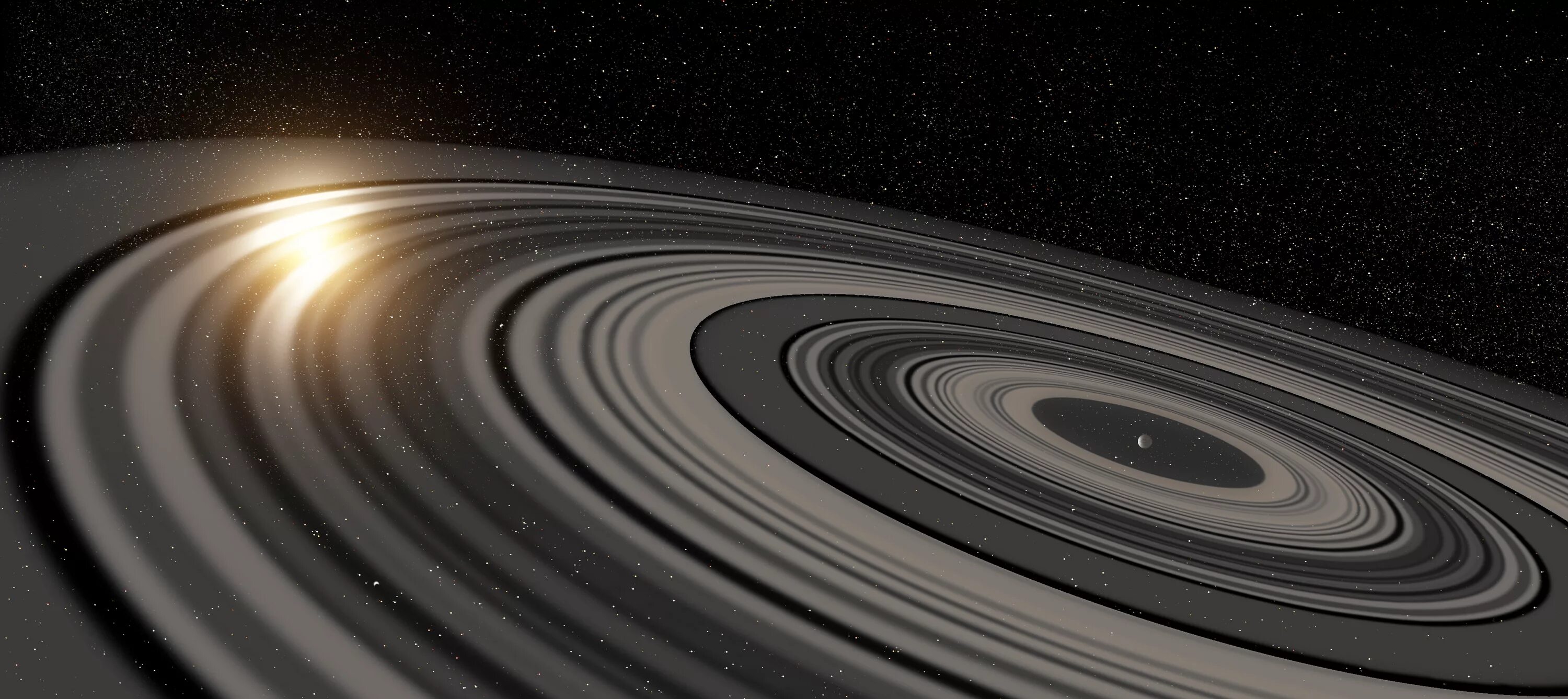 Планета j1407b фото Saturn's Rings Dwarfed By The Huge Circles Around This Super Planet