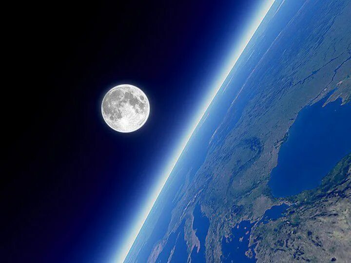 Планета луна фото для детей Moon rising over Earth from Space, beautiful peaceful reminds you of how big God