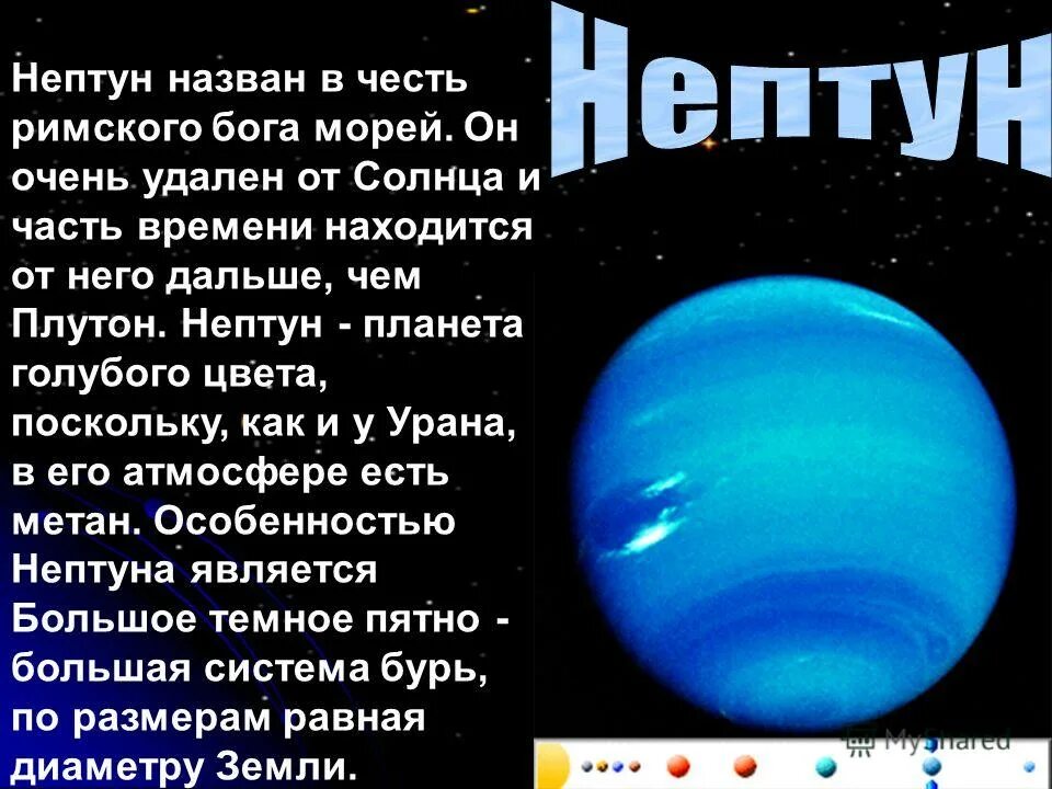 Планета нептун фото для детей и описание Описание нептуна по плану