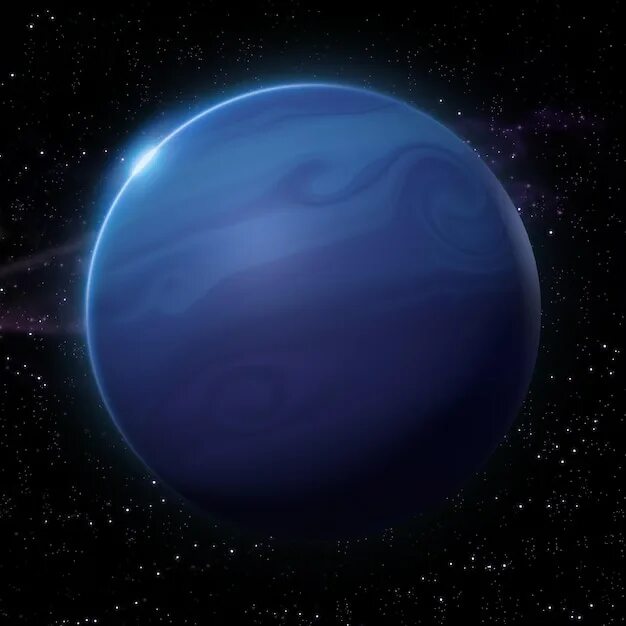 Планета нептун фото из космоса Premium Photo Neptune planet with night view and rising sun realistic view of th