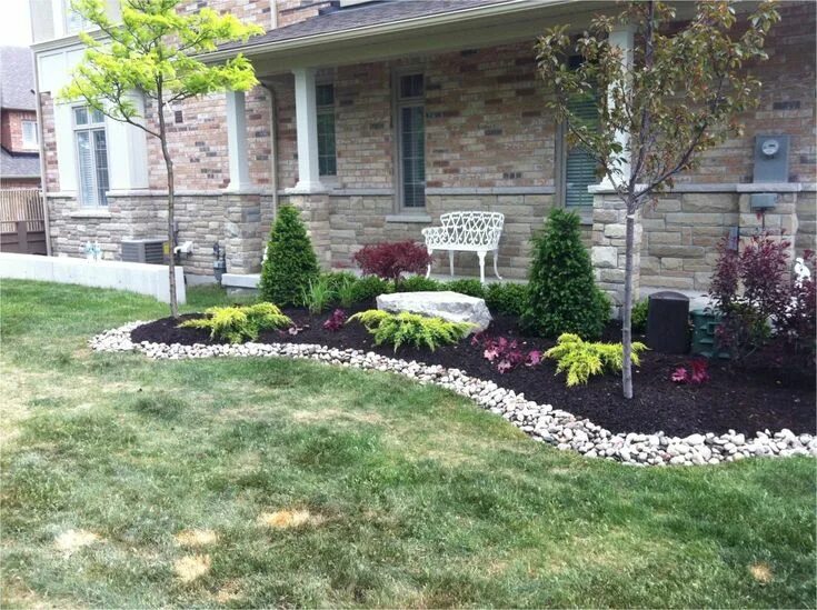 Планировка перед домом HugeDomains.com Easy backyard landscaping, Diy backyard landscaping, Cheap lands
