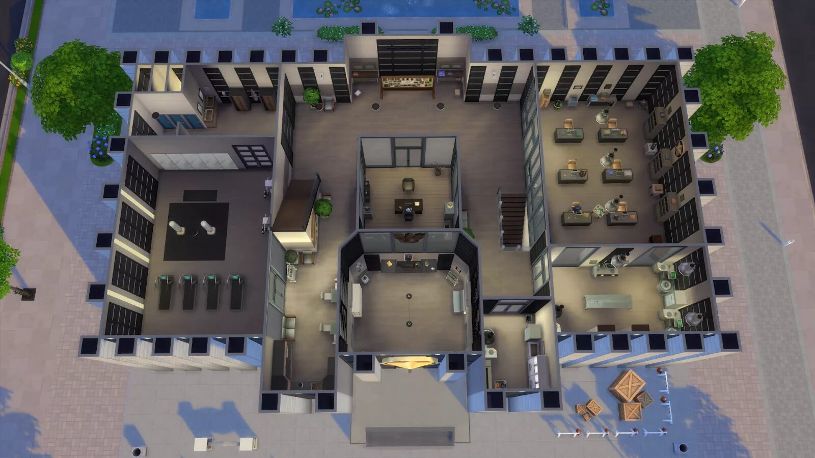 Планировка полицейского участка Sims City Police Station - The Sims Forums