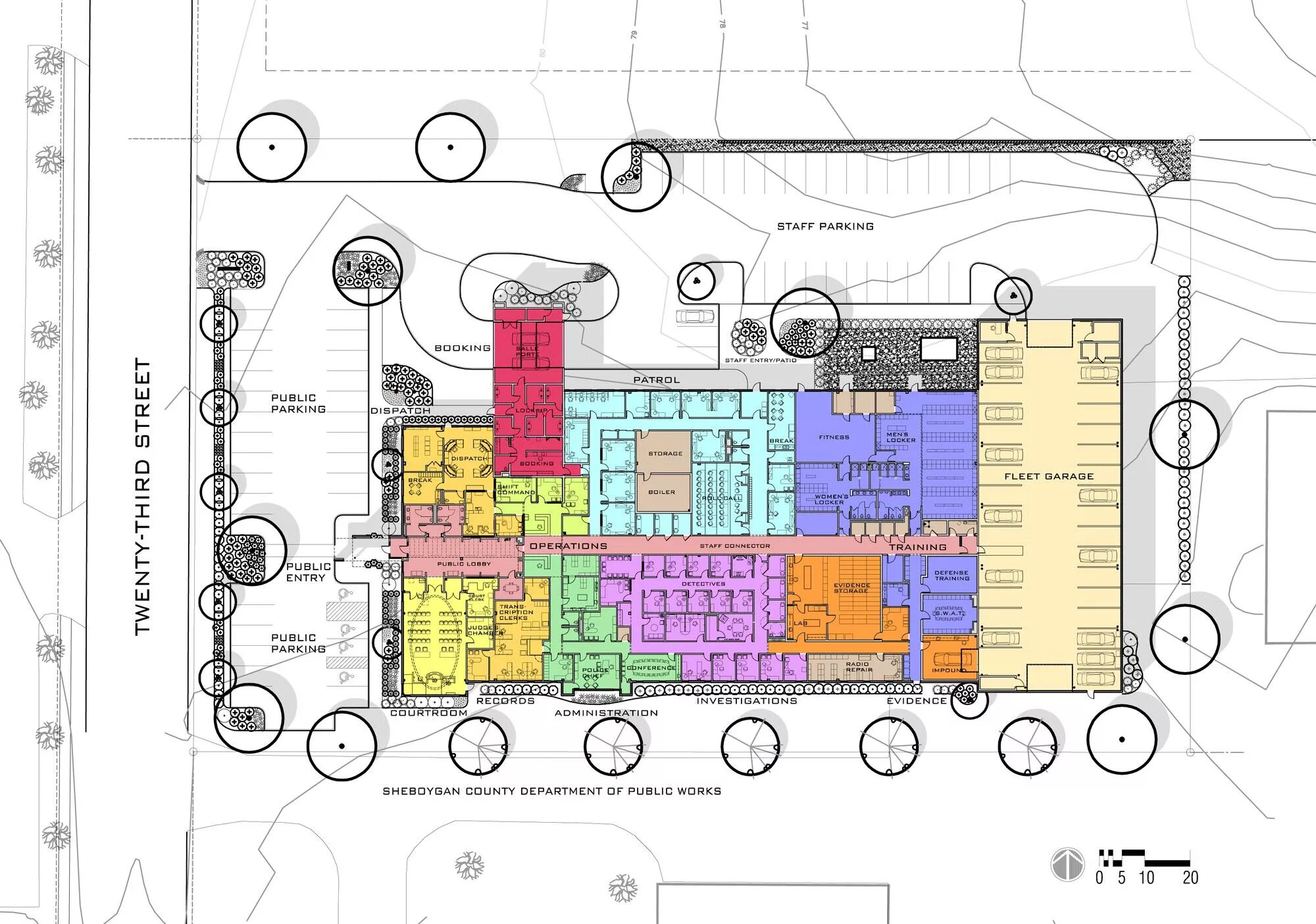 Планировка полицейского участка Gallery of Sheboygan Police Department / Zimmerman Architectural Studios - 6 Pol