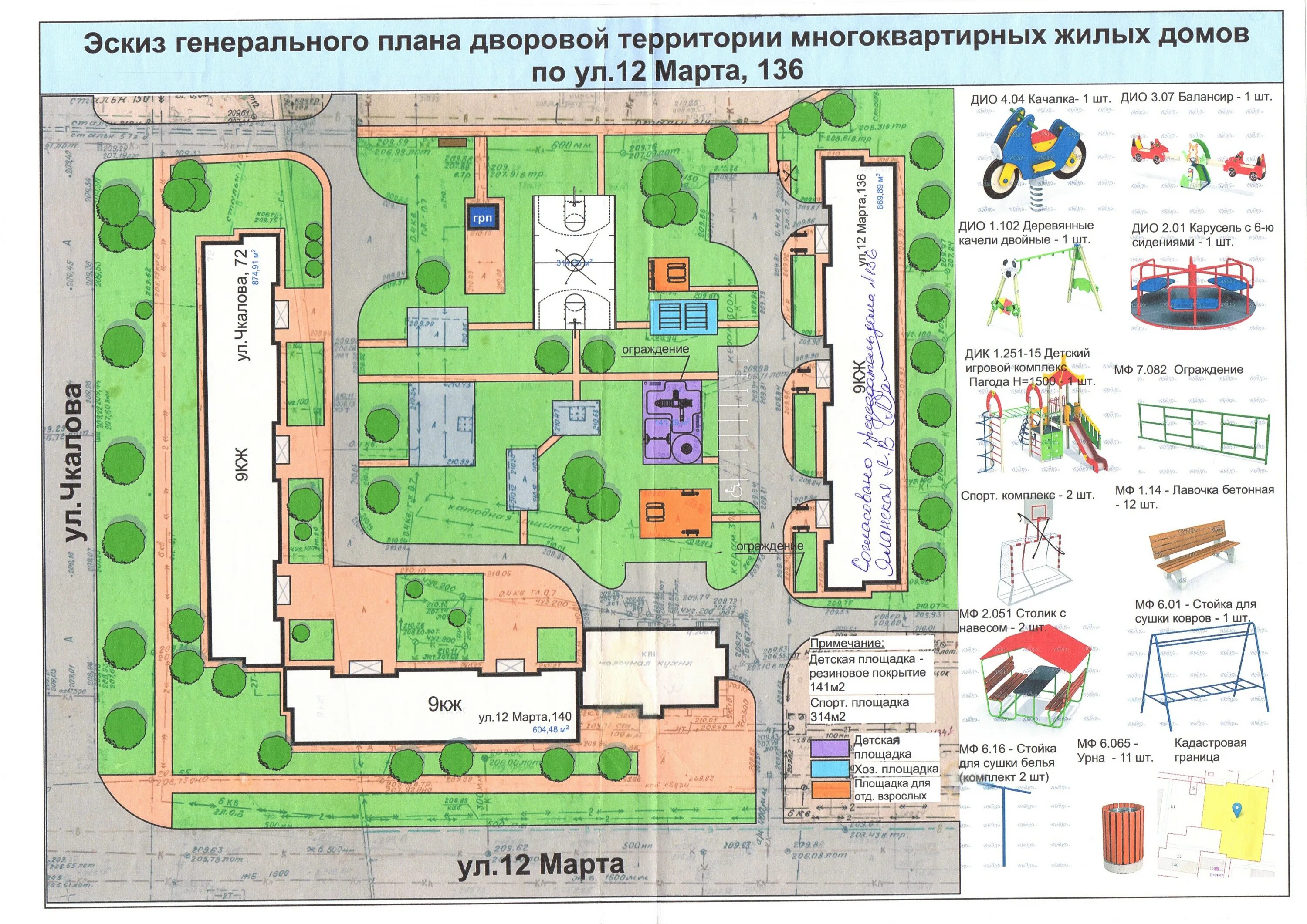 Планировка придомовой территории Дизайн-проекты общественных территорий