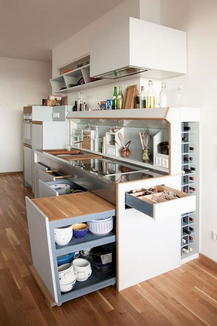 Планировка пространства кухни Épinglé sur ORGANISATION Cuisines de maison minuscules, Aménagement petit appart