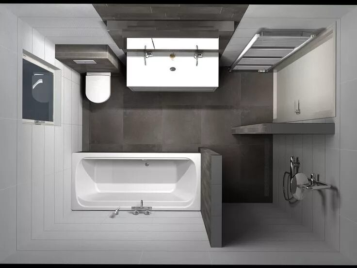 Планировка прямоугольной ванной комнаты совмещенной с туалетом Badkamer ontwerpen en badkamer ideeën vindt u bij De Eerste Kamer Small bathroom
