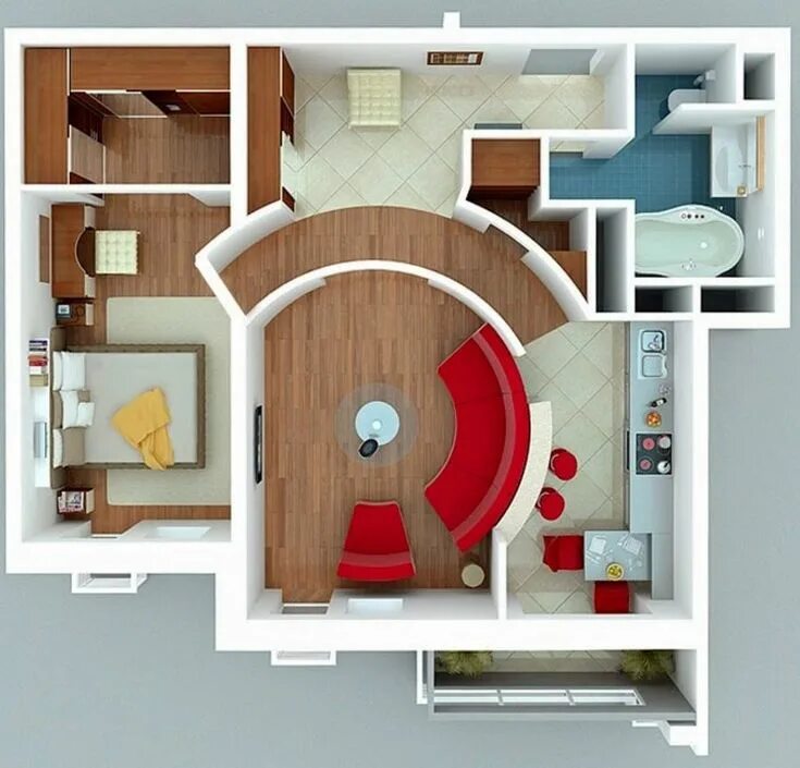 Планировка расположения комнат construccion-casas-60-metros-cuadrados Plano de vivienda, Planos de casas pequeñ