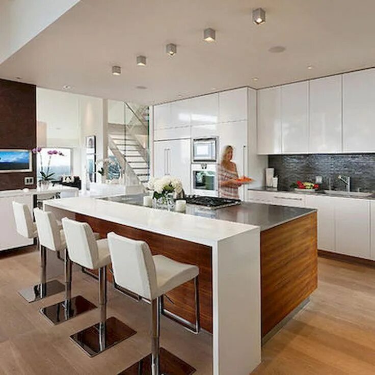 Планировка с кухней в центре дома Contemporary and modern-day home furnishings to complement every design and fina