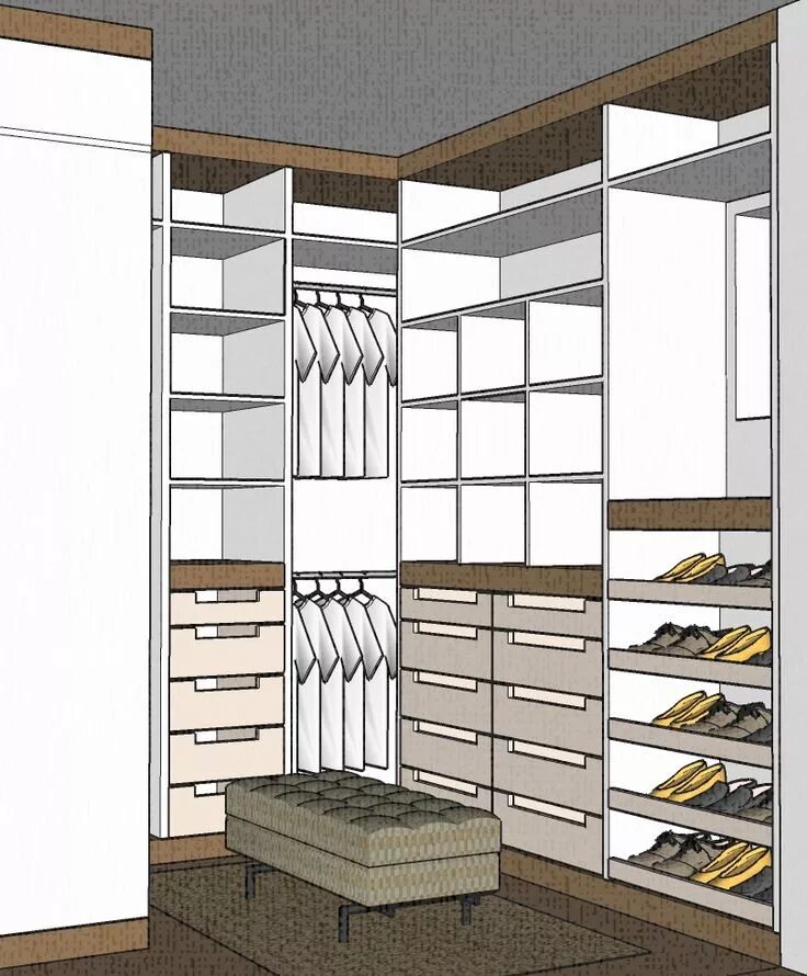 Планировка шкафа в комнате Um Olhar: Abril 2011 Closet bedroom, Dressing room, Wall cabinet