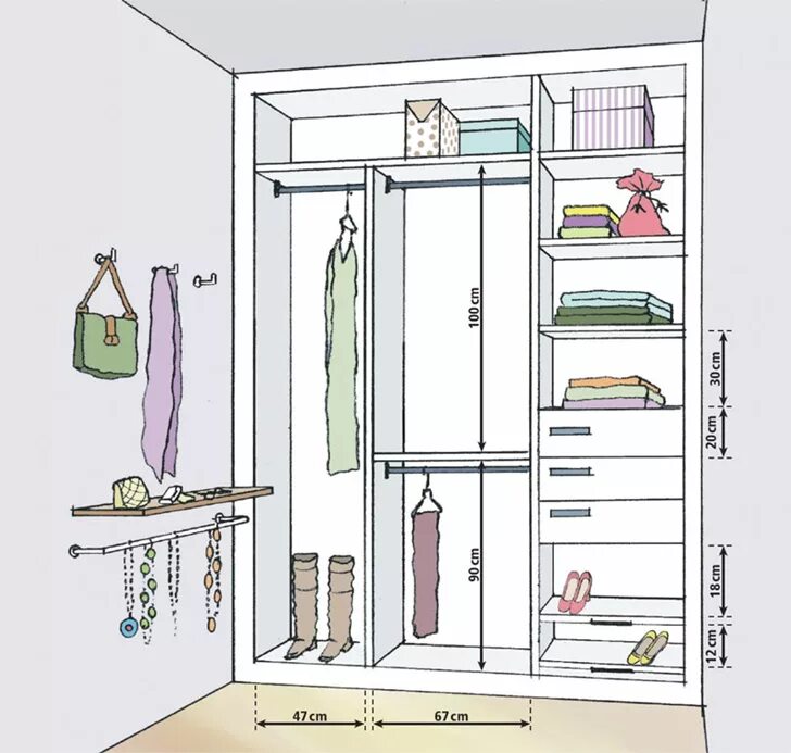 Планировка шкафа в комнате Como organizar o guarda-roupa - Casinha Arrumada Closet layout, Closet designs, 