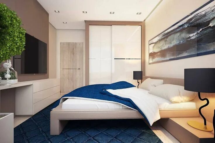 Планировка спальни 13 кв м design-komnati-14-metrov-foto29 Для дома, Дизайн, Интерьер