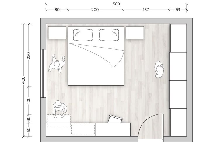 Планировка спальни Idee - Letto king size: misure, cos'è, stili Progetti per camere da letto, Desig