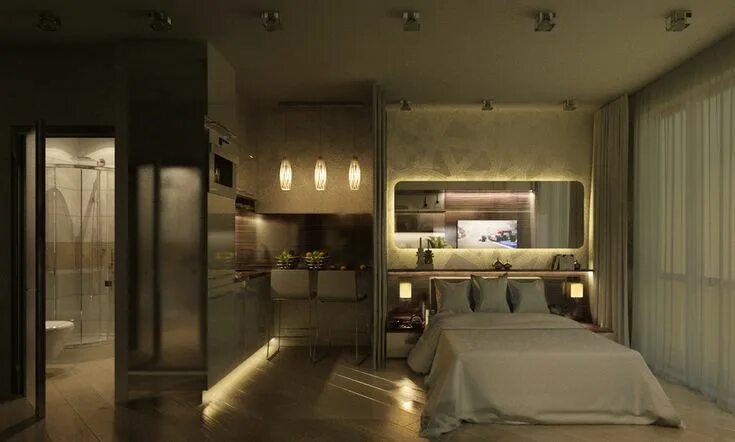 Планировка спальни 30 кв м 6 Beautiful Home Designs Under 30 Square Meters With Floor Plans Diseño de inter