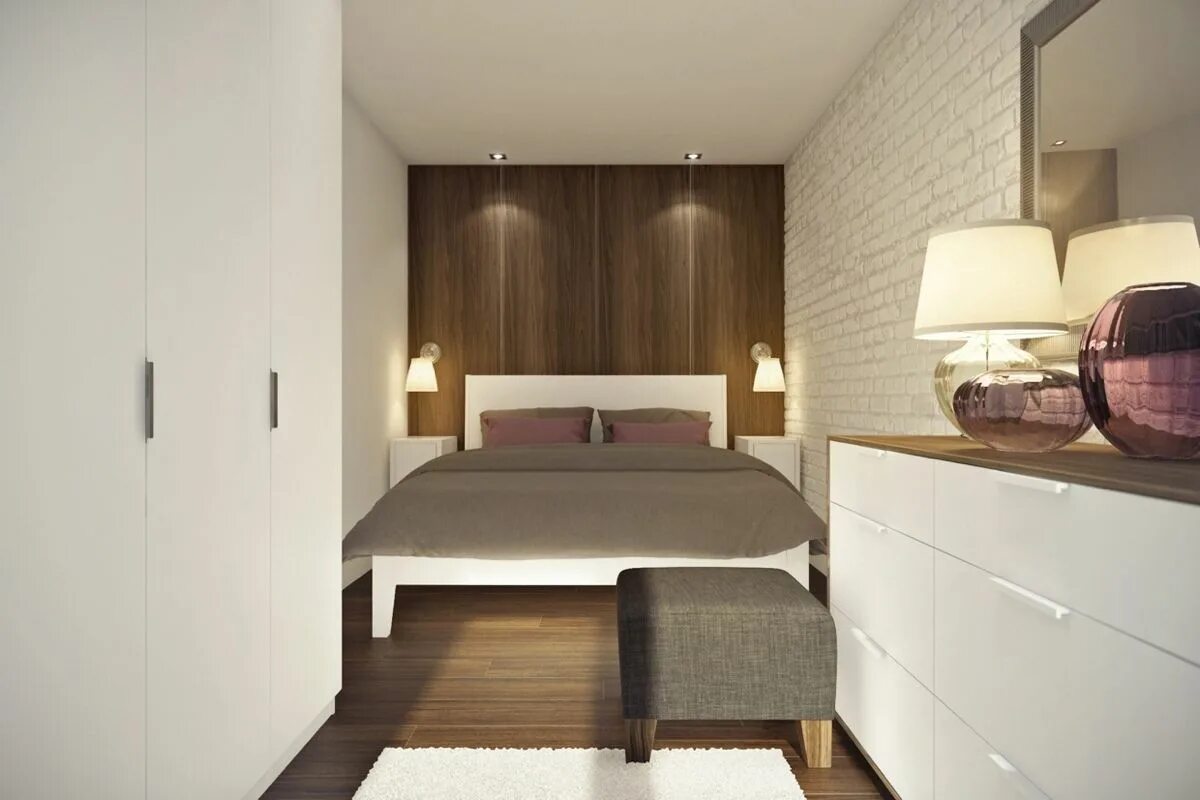 Планировка спальни 3х3 3 charming small apartment designs from Curly Studio Tiny bedroom design, Small 