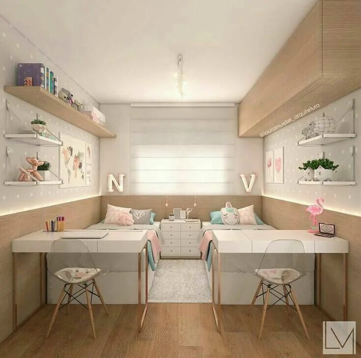 Планировка спальни для двух девочек Pin on twostars Teen bedroom designs, Room makeover, Bedroom design