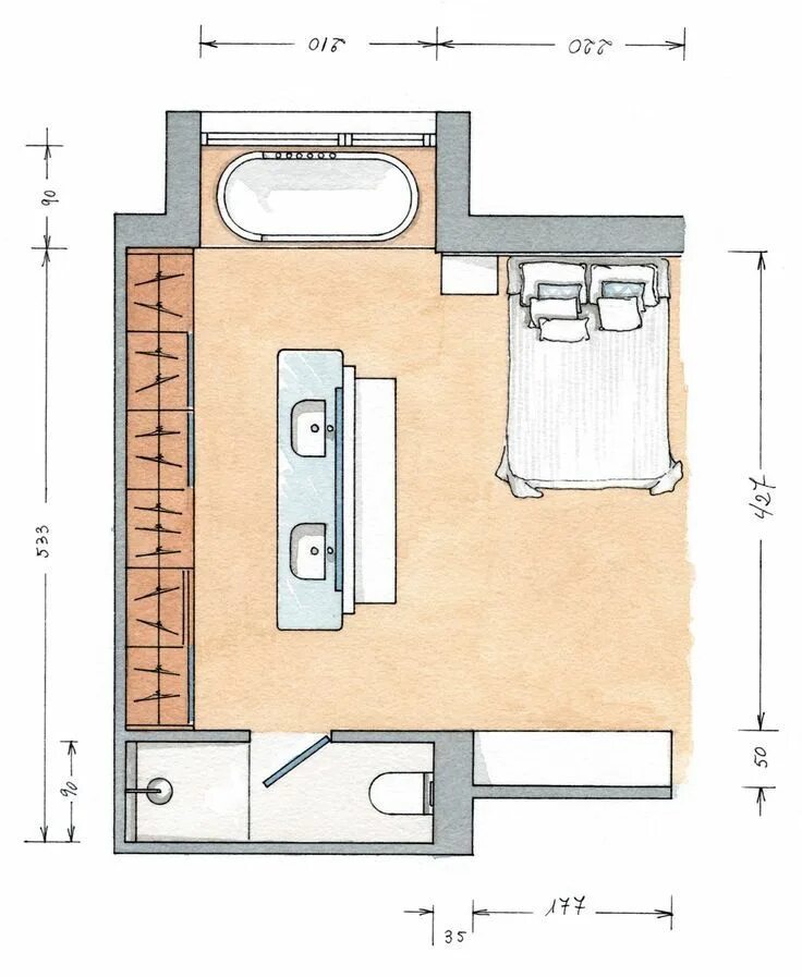 Планировка спальни план Pin on Loft