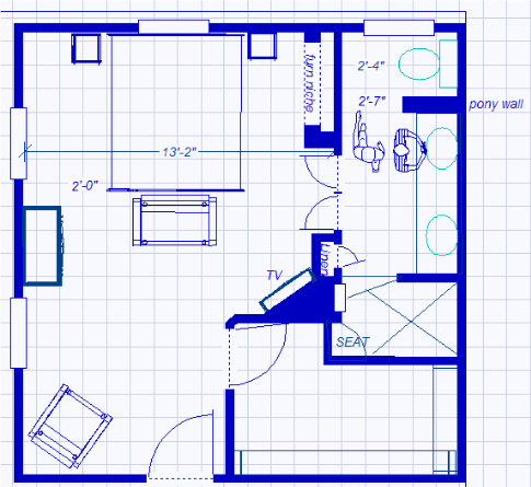 Планировка спальни с гардеробной и санузлом ensuite/master br layout...but take the walk in robe the full length of the bedr