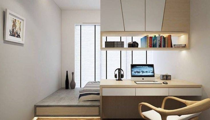 Планировка спальни с рабочим местом Cool Master Bedroom Office Combo Design Ideas Home Guest Spare Architectures Bed