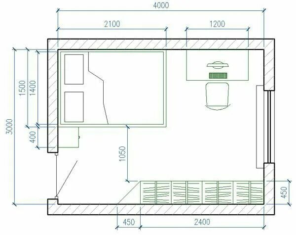 Планировка спальни с размерами Planta Baixa Amazing bedroom designs, Small bedroom layout, Bedroom layouts