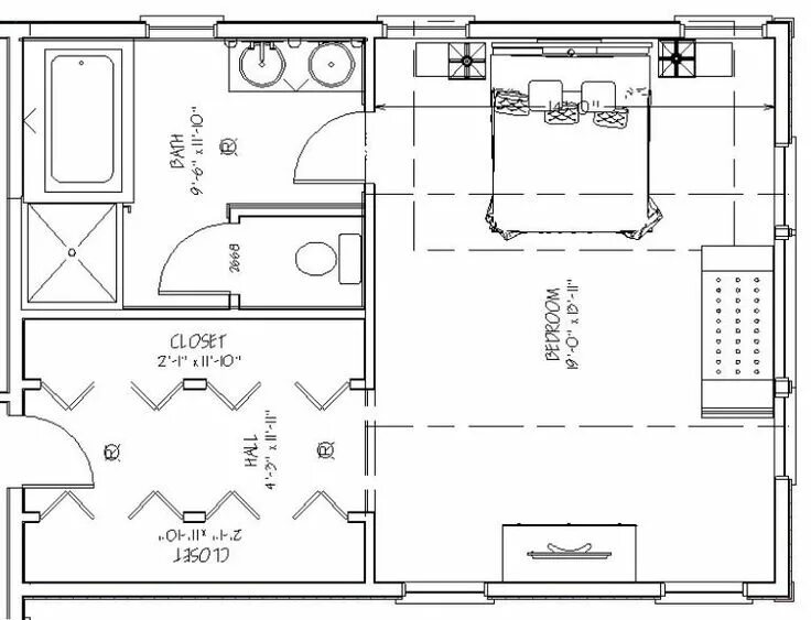 Планировка спальни с туалетом dormitorios-con-vestidor-y-bano-en-suite Planos de dormitorios, Planos de dormit
