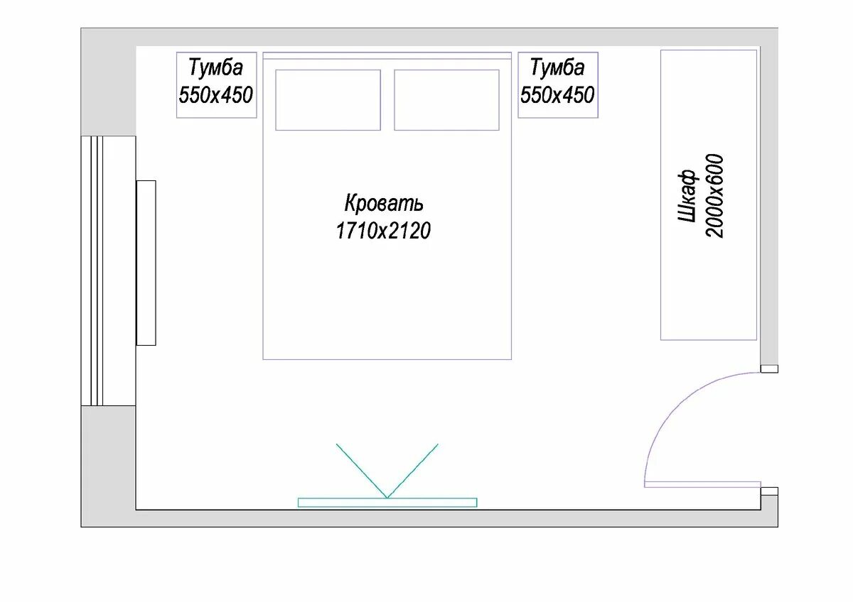 Планировка спальной комнаты Спальня в современном стиле 14 кв.м. С ПОДБОРОМ мебели, обоев и света. ДИЗАЙН ин